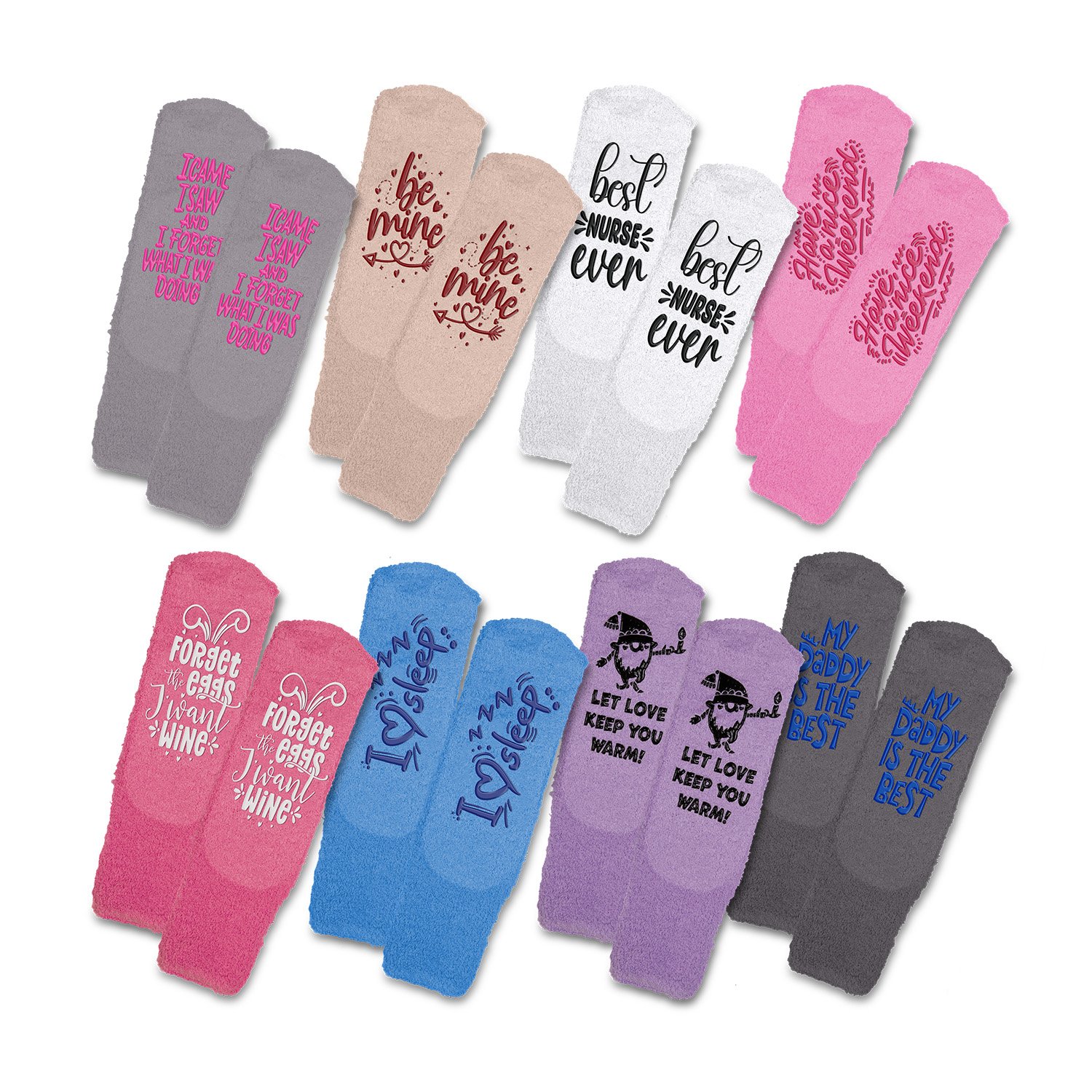 128838-12 A0039-Fluffy Grip Socks - Image 1